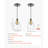 Pendant Light 1-Light Pendant Lighting with Glass Shade Adjustable Height