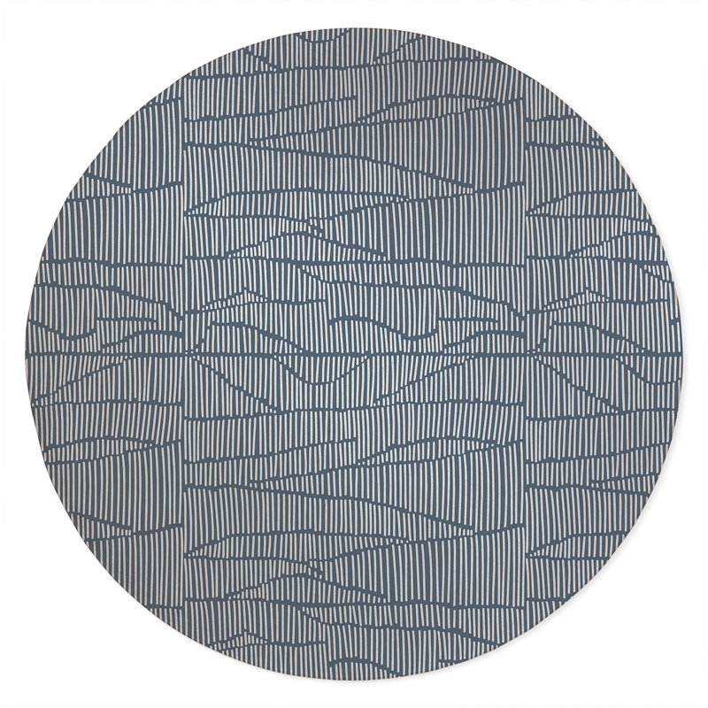 Grer Non-Slip Outdoor Rug, Round 5'