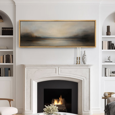 Large Framed Canvas Print Wall Art - Abstract Landscape Print for Modern Home Decor