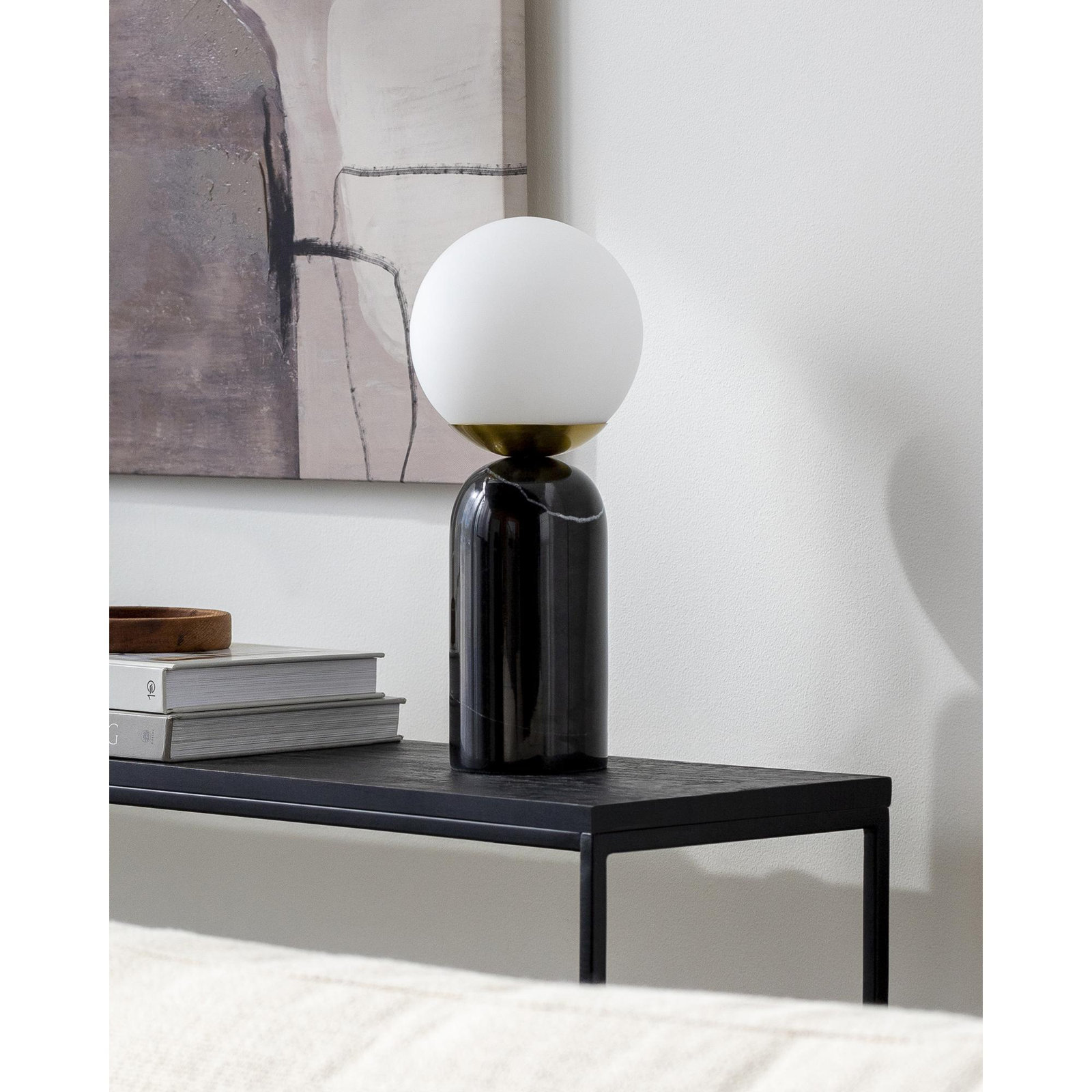 Marble Novelty Lamp, Black