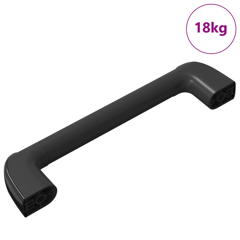 Vidaxl Handle Plain Black Aluminium And PP Furniture Cabinet Drawer Pull Door