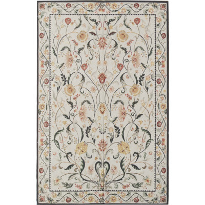 Hand Knotted Wool Floral Area Rug