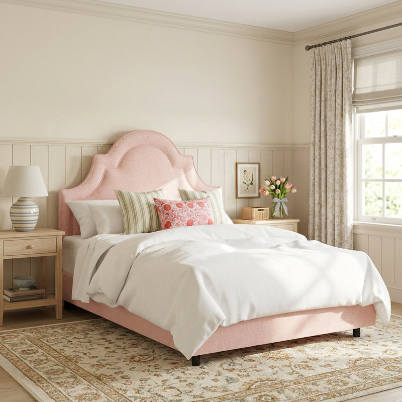 Lit Belmont, Lit simple, Quartz rose Zuma