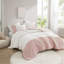 Housse de couette luxueuse en jacquard, conception à blocs de couleurs en polyester, rehaussement de chambre à coucher élégant