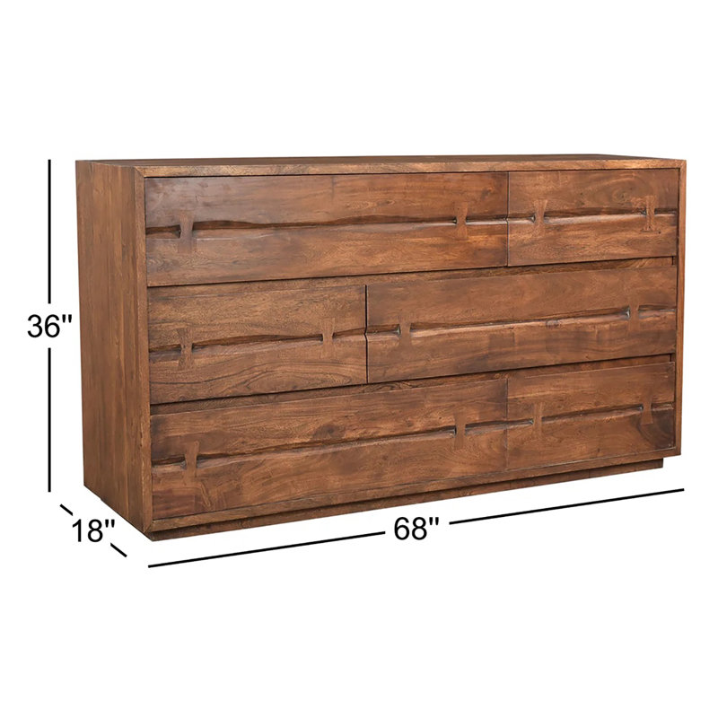 Madagascar 6 - Drawer Solid Wood Dresser