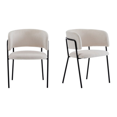 Cloutier Dones Fabric Upholstered Dining Chairs