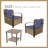 3-Piece 2-Person Wicker Patio Seating Group with Cushion-1471926543
