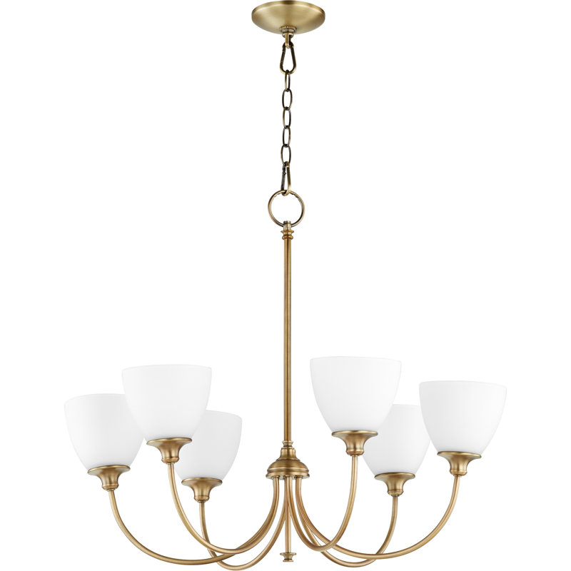 Dian 6 - Light Classic / Traditional Chandelier, Aged Brass