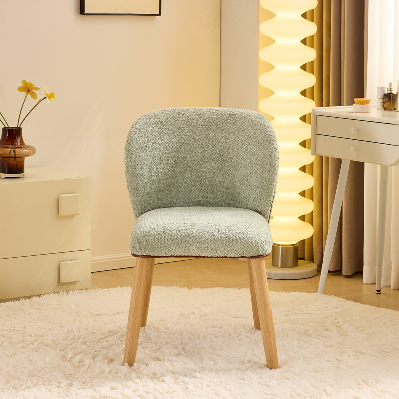Modern Curved Back Accent Chair, Green