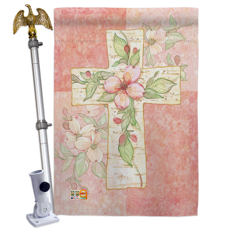 Double Sided 40'' H x 28'' W Polyester Flag Set