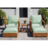 Chatsworth Outdoor 5 - Piece Teak Conversation Set