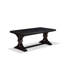 L'ensemble de table à manger 9 pièces comprend une table de salle à manger rectangulaire et 8 chaises de salle à manger en tissu de lin sable clair avec des pieds noirs - finition sable-643662092-641880334-664182567