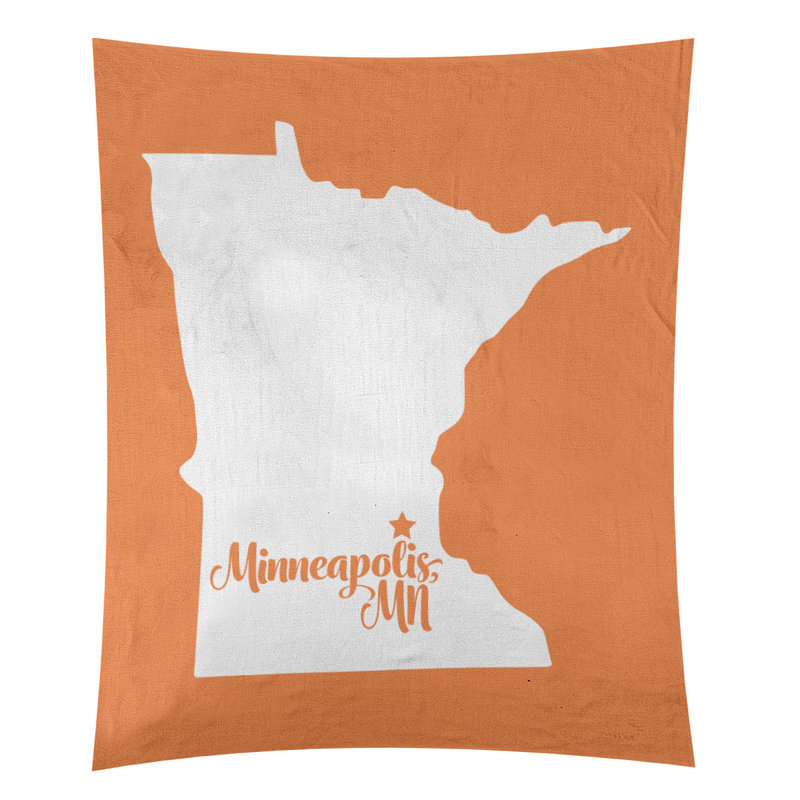Tapisserie murale Minneapolis Sports, H 80 po x l 68 po, Orange