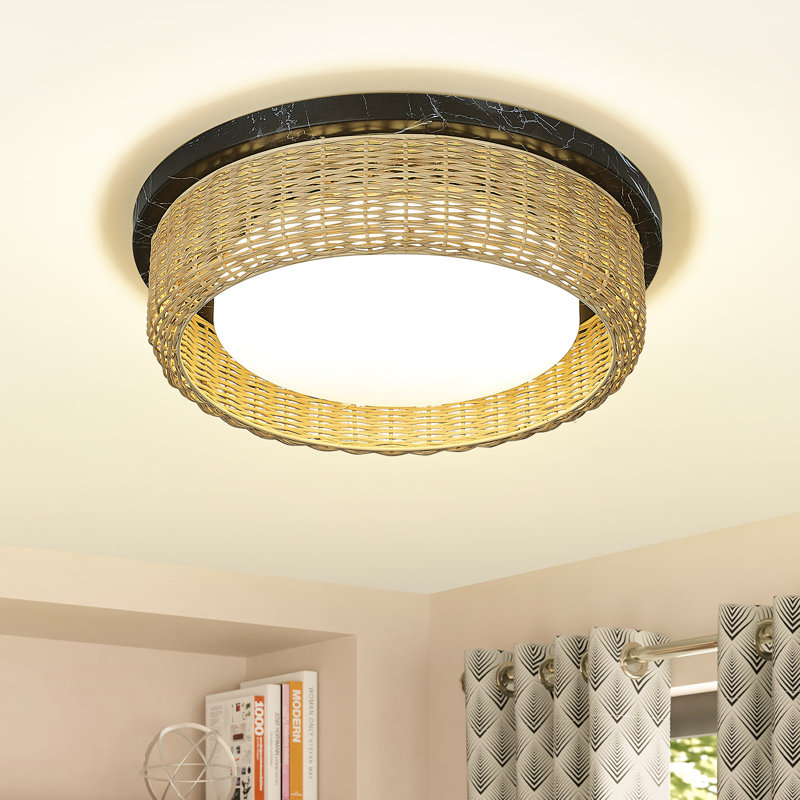 Allasia LED Flush Mount, Black