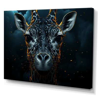 Portrait de girafe noir et blanc Majesty III