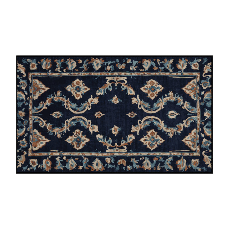 Machine Washable Gray Area Rug, Runner 2' x 5'