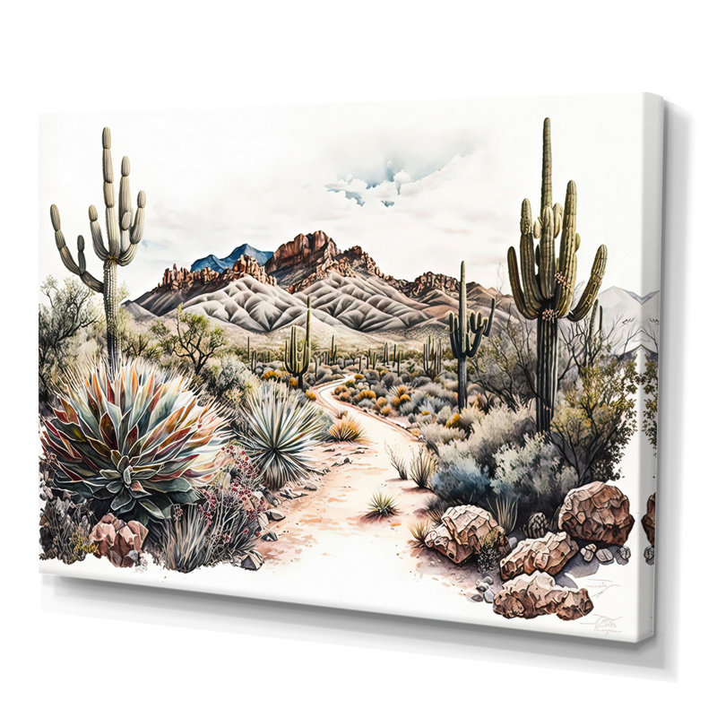 Arizona Desert Scenery I - Impression sur toile, H 30 po x l 40 po x P 1,5 po, Toile tendue