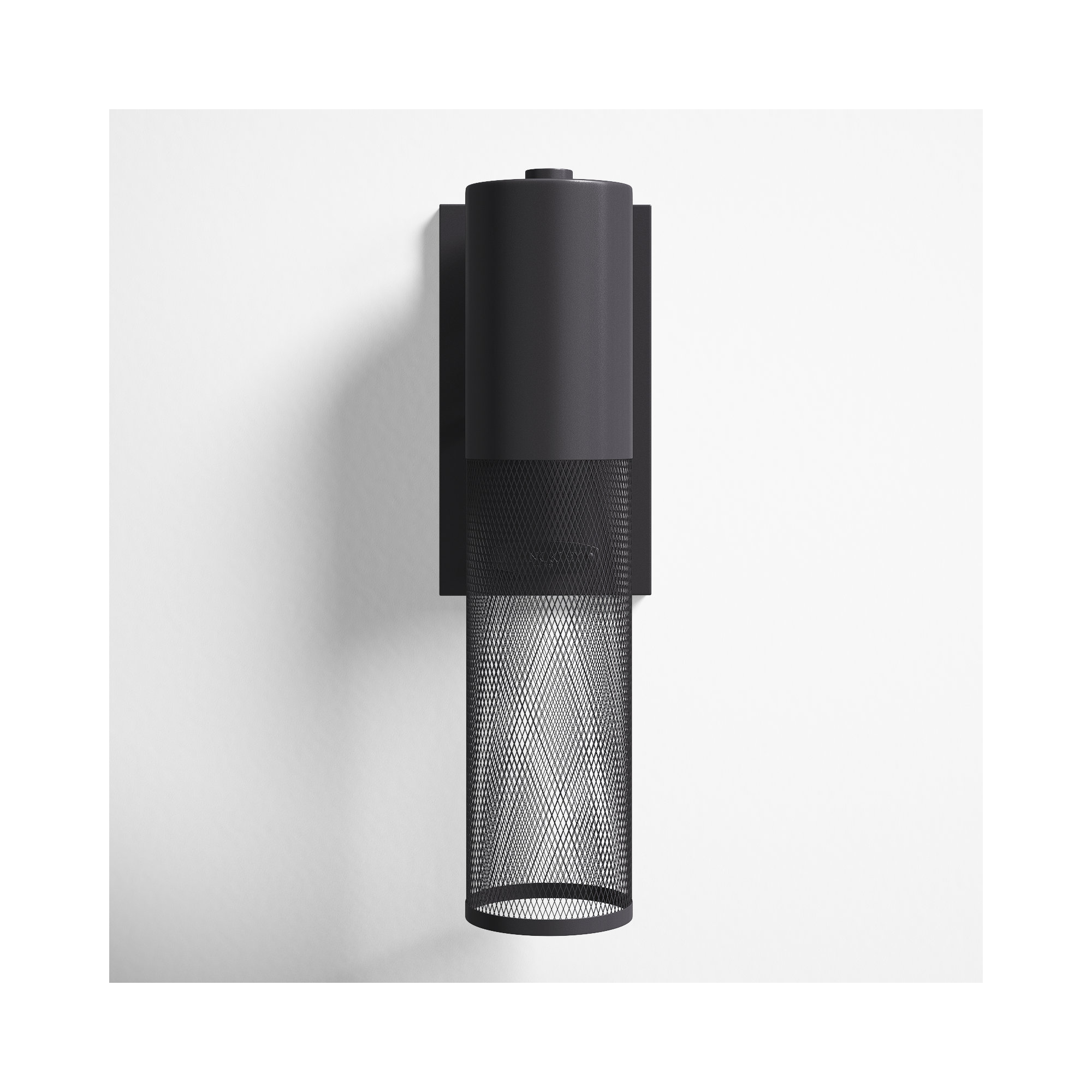 Derek Single Light Cylinder Outdoor Aluminum Wall Light, Black, 14.5" H x 4.5" W x 4.8" D, Incandescent