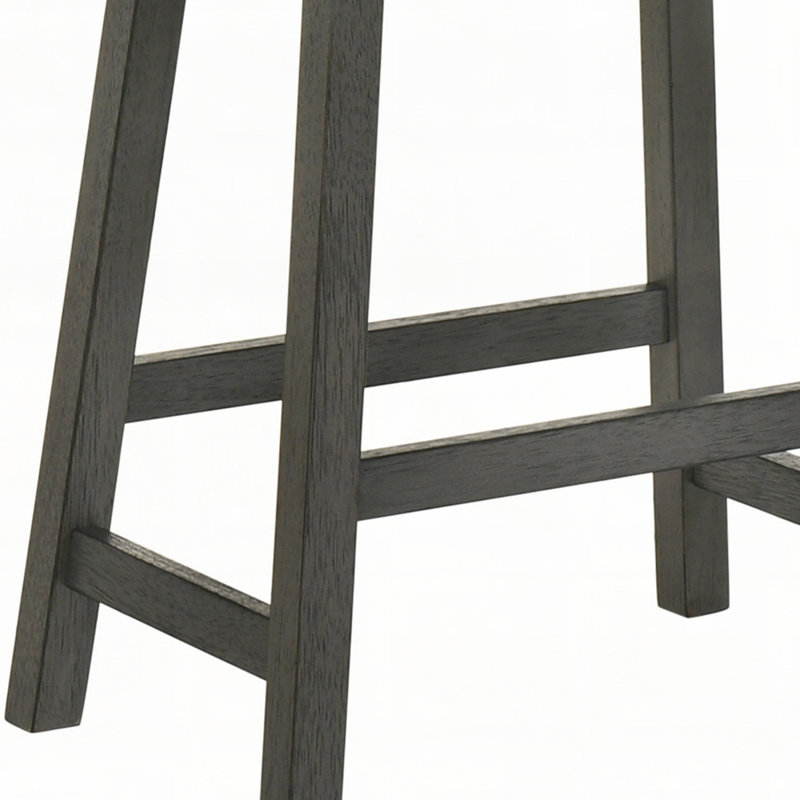 Rustic Backless Counter Stool with Nailhead Trim, Antique Gray