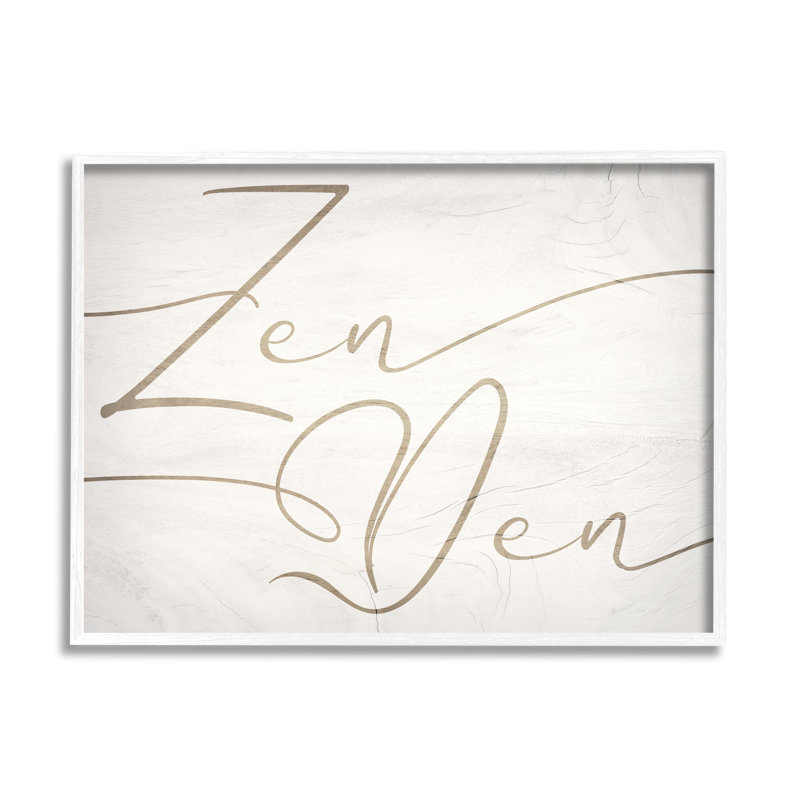 «Relaxing Zen Den Sign Minimal Charm» par Daphne Polselli, reproduction d'art textuel, H 16 po x l 20 po