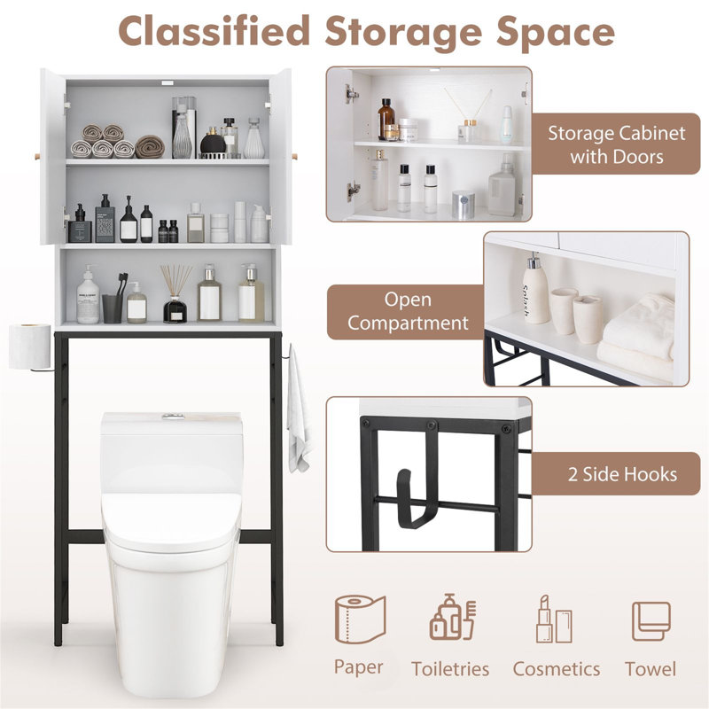 Freestanding Over The Toilet Storage, White