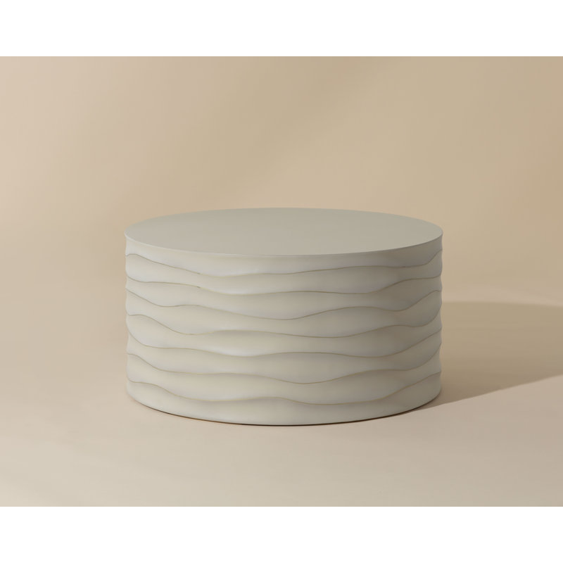 Corey Coffee Table, 16" H x 23.5" L x 23.5" W, Cream