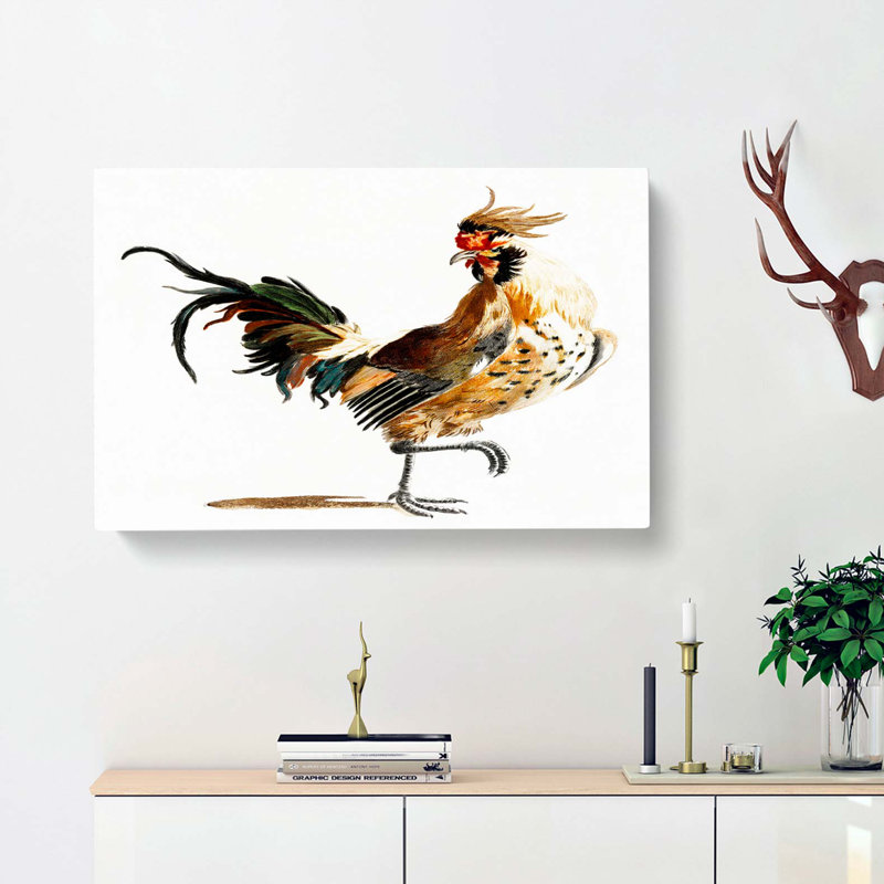 A Rooster by Johan Teyler - Wrapped Canvas, 40cm H x 60cm W x 3cm D
