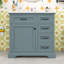 Meuble-lavabo de salle de bain avec lavabo en céramique, tablettes réglables, tiroirs de rangement et armoire-1169179373