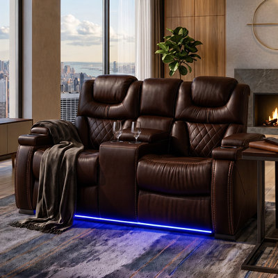 Valmont Prestige LED Console Power Reclining Loveseat