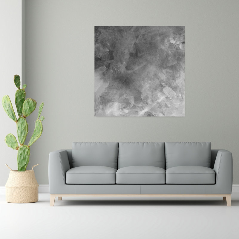 Art contemporain contemporain, art abstrait d'automne, H 48 po x l 48 po, Gris