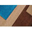 Tapis bleu/brun tissé à la machine Melfa-24619473