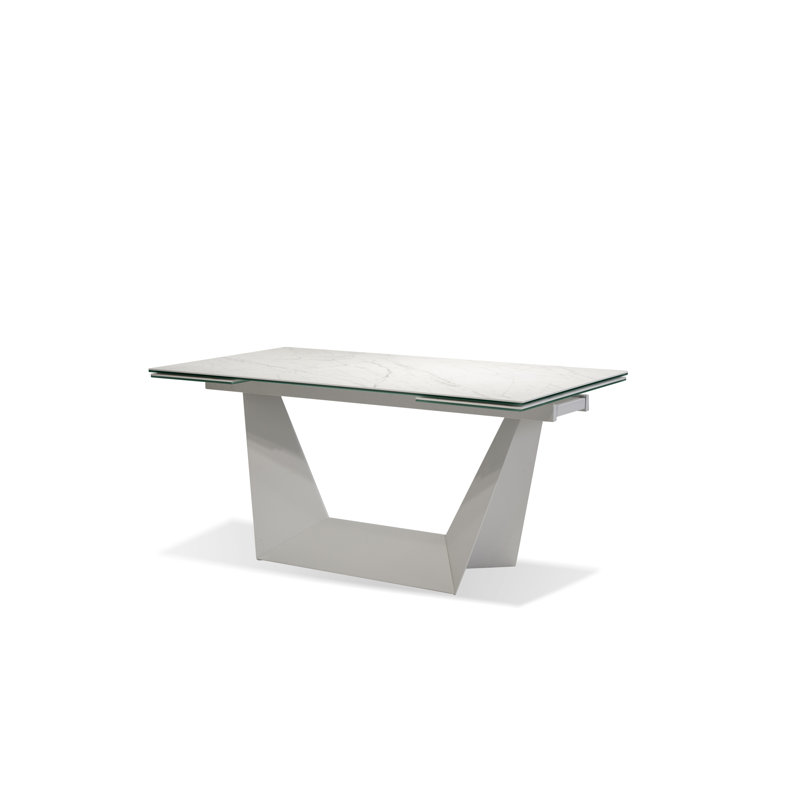 Origami Extendable Metal Base Dining Table