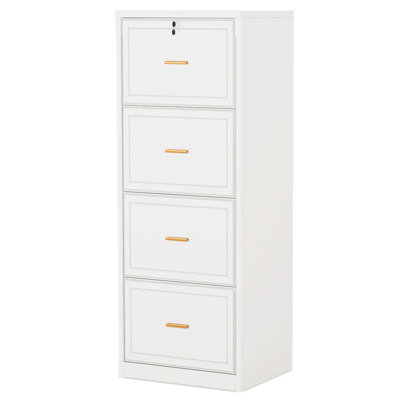 Spacious File Cabinet With Adjustable Hanging Rails For Various Document Sizes, Sturdy And Secure Storage Solution