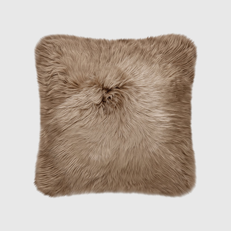 Housse et insert de coussin carré Fieldman, Brun caramel