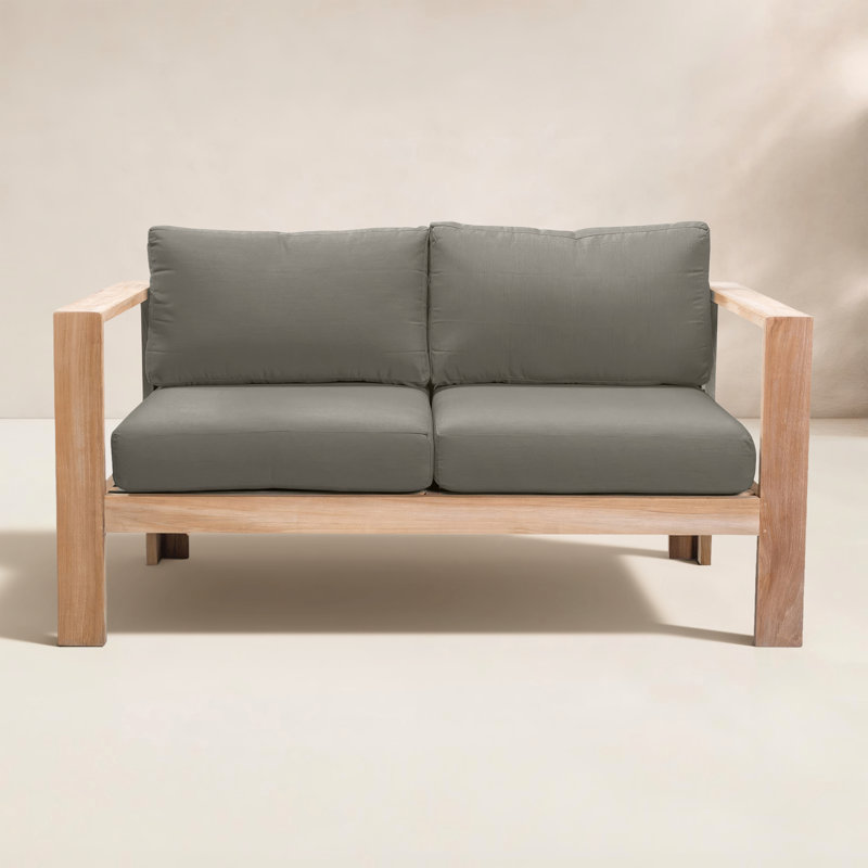 Ando Loveseat with Cushions, Canvas Charcoal Sunbrella® Canvas