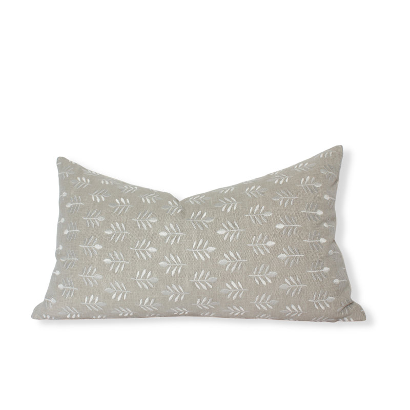 Floral Cotton Blend Pillow Cover, 14" x 36"