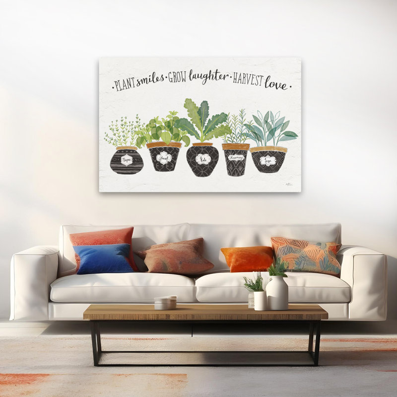 Fine Herbs I - Jardin de cuisine Basilic, H 40 po x l 60 po