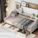 Elainna Wooden Daybed with Storage Shelves and Two Drawers