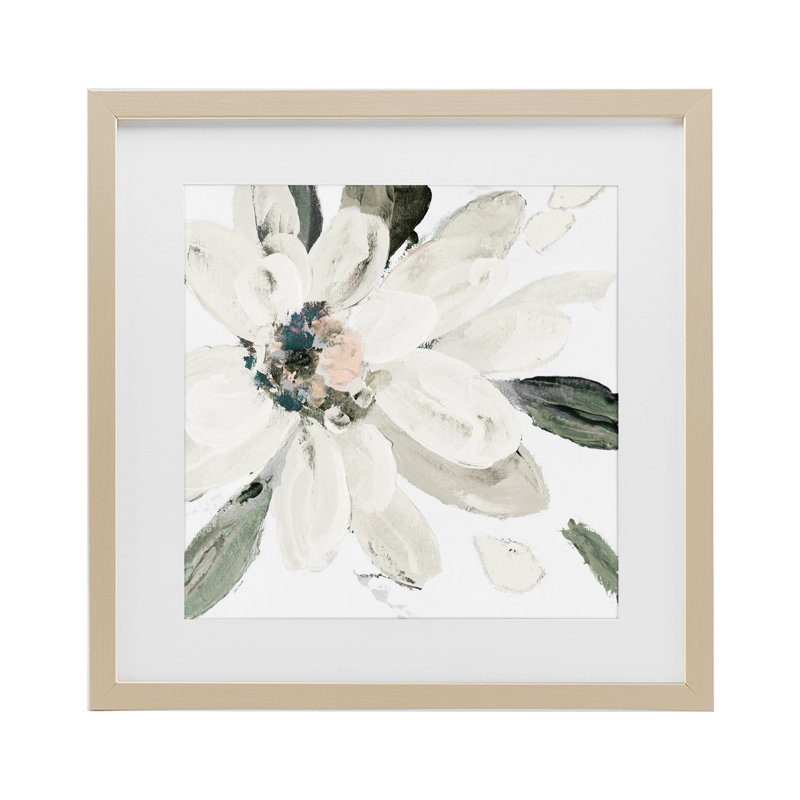 «Naturally Blooming White», reproduction encadrée sous verre encadrée par Lanie Loreth, H 13 po x l 13 po