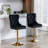 Baldock 2PC Swivel Adjustable Height Barstools,Modern Upholstered Stools with Tufted Back-248525860