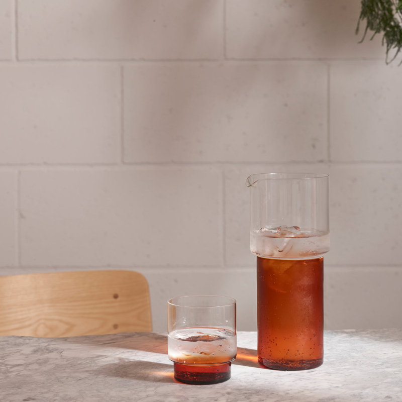 Jug / Carafe / Pitcher, Clear/Dark Amber