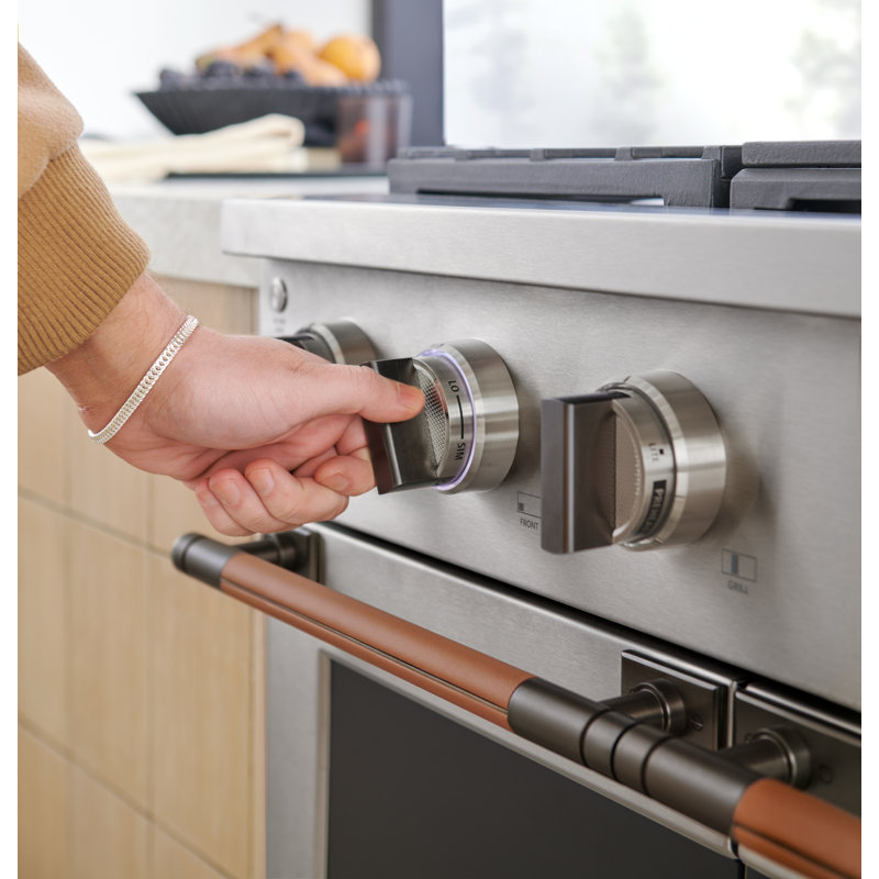 Monogram 36" Designer Collection Titanium Knobs for Pro Range