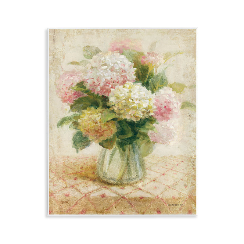  Art sur plaque "Cottage hortensias en rose" par Danhui Nai