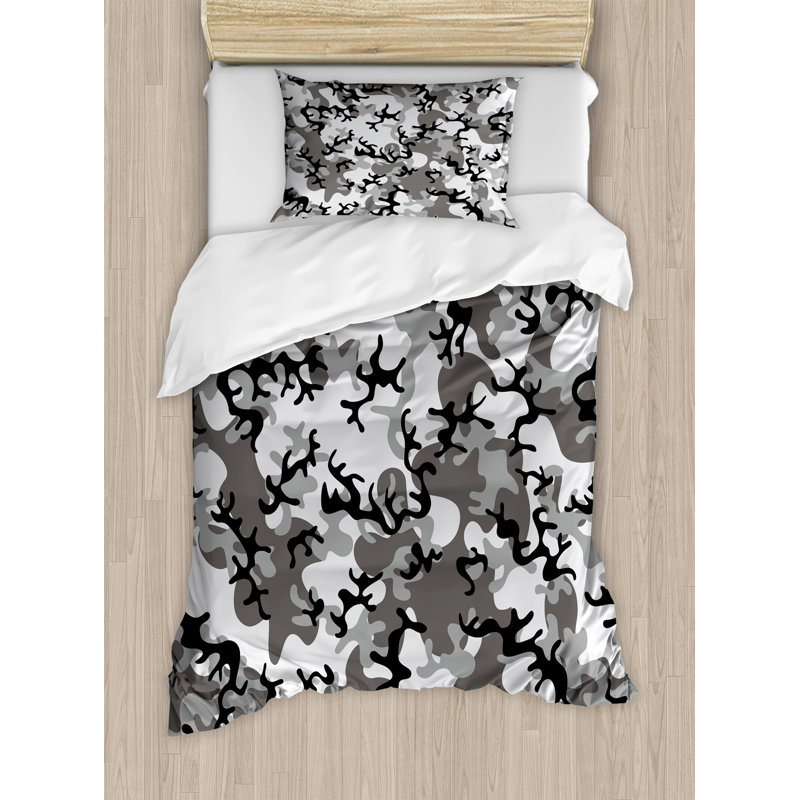 Camo Modern & Contemporary Polyester Camouflage Duvet Cover, Twin
