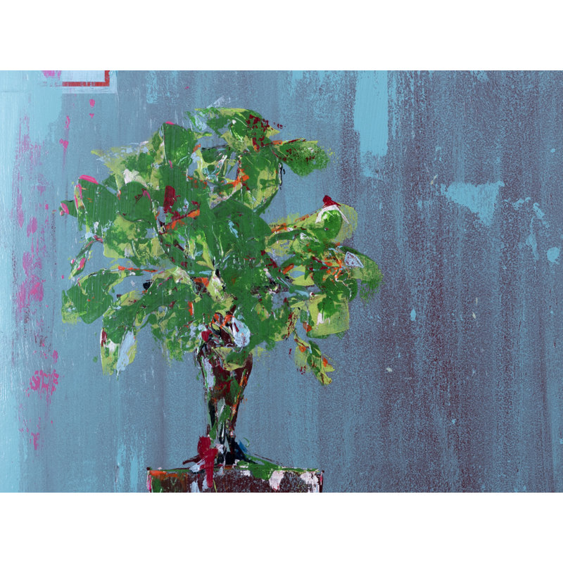 Bonsai Stripes Print by Jphono 1, 17.25" H x 21.25" W, Black Framed Paper