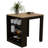 Tanna Kitchen Counter Dining Table with Three Side Shelves, Top Counter Table and Two Legs, Freestanding Kitchen Table-1927928387