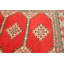 Tapis décoratif en laine de conception unique noué à la main New Age de 3 pi 1 po X 4 pi 10 po en rouge