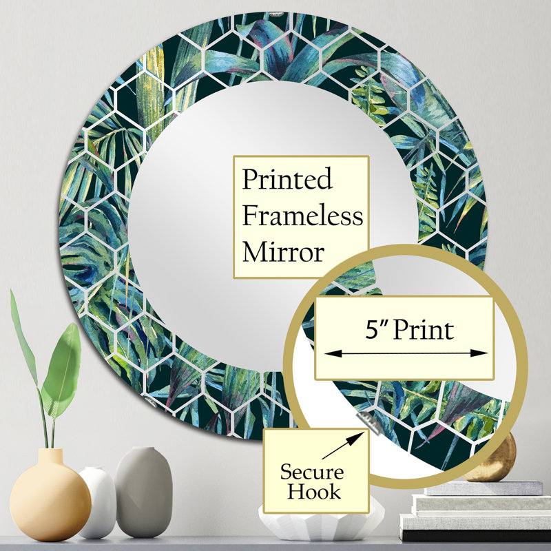 Miroir mural Tropical, 24 po x 24 po
