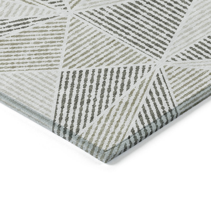 Tapis intérieur / extérieur taupe brun et beige 3 'x 5'