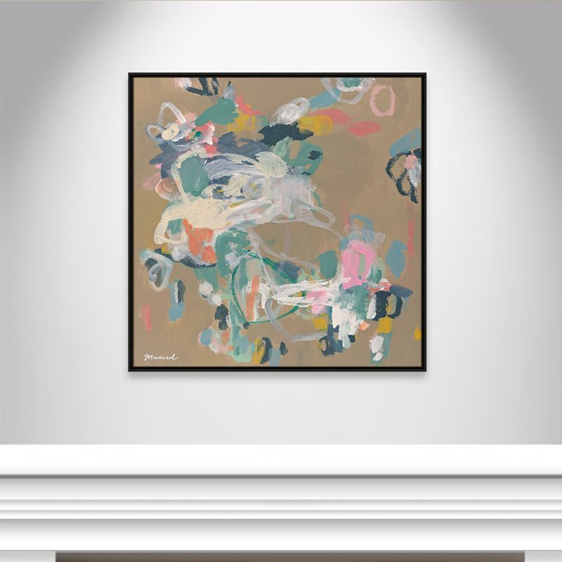 «Abstract Flow Square», reproduction par Marisol Evora, H 37,5 po x l 37,5 po, Espresso